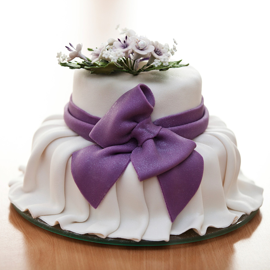 Wedding Cake with Lilacs